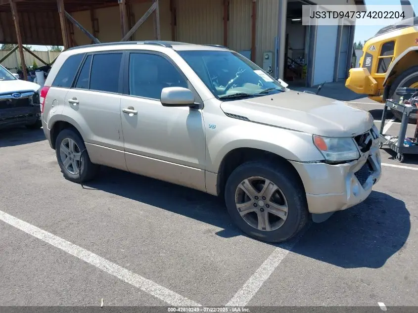 2007 Suzuki Grand Vitara Luxury VIN: JS3TD947374202204 Lot: 42810249