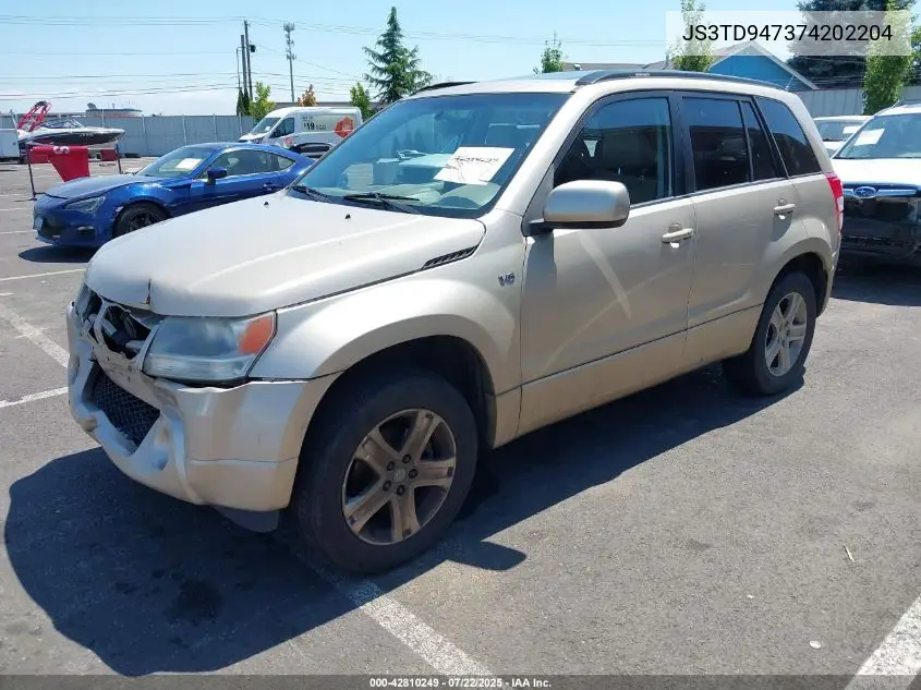 2007 Suzuki Grand Vitara Luxury VIN: JS3TD947374202204 Lot: 42810249