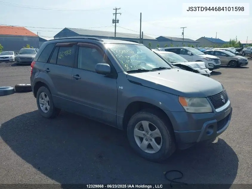 2008 Suzuki Grand Vitara Xsport VIN: JS3TD944684101598 Lot: 12329868