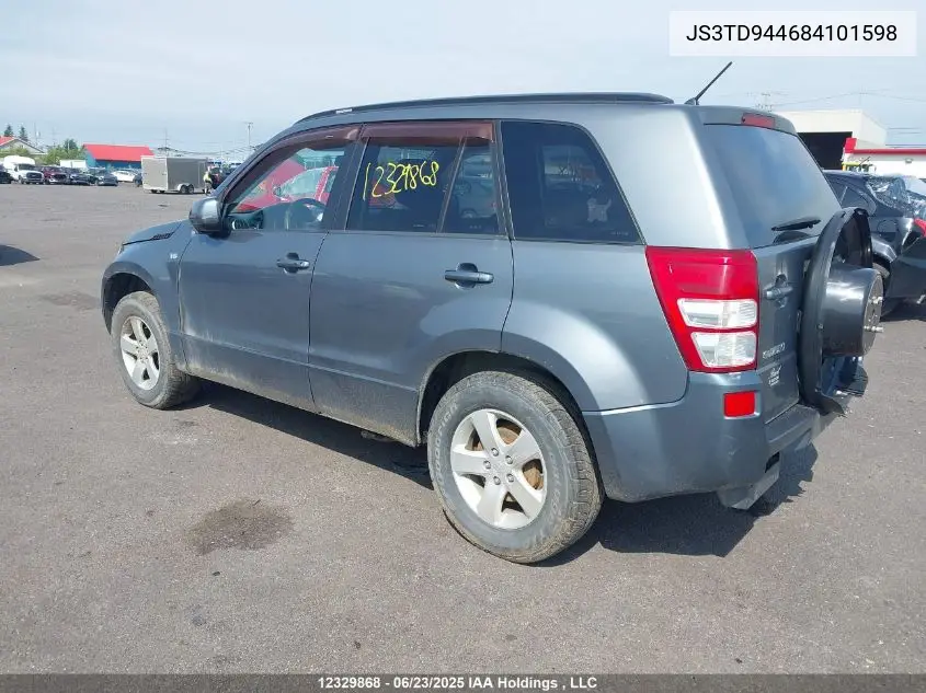 2008 Suzuki Grand Vitara Xsport VIN: JS3TD944684101598 Lot: 12329868