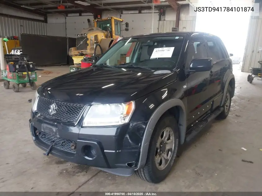 2008 Suzuki Grand Vitara VIN: JS3TD941784101874 Lot: 41998700