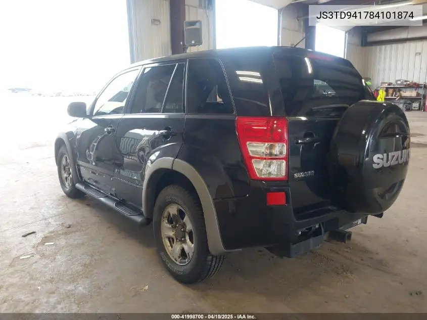 2008 Suzuki Grand Vitara VIN: JS3TD941784101874 Lot: 41998700