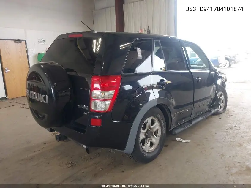 2008 Suzuki Grand Vitara VIN: JS3TD941784101874 Lot: 41998700