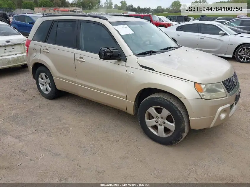 2008 Suzuki Grand Vitara Xsport VIN: JS3TE944784100750 Lot: 42059249