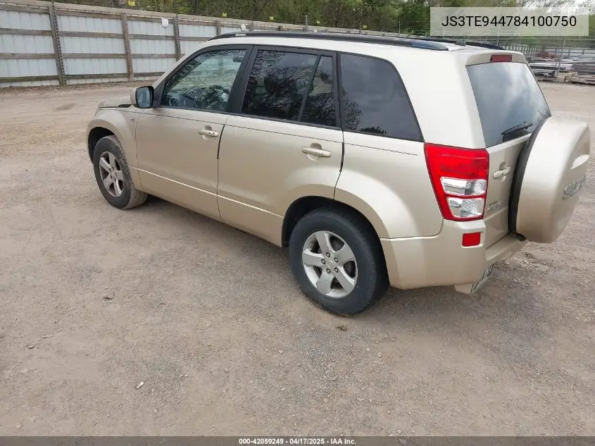 2008 Suzuki Grand Vitara Xsport VIN: JS3TE944784100750 Lot: 42059249