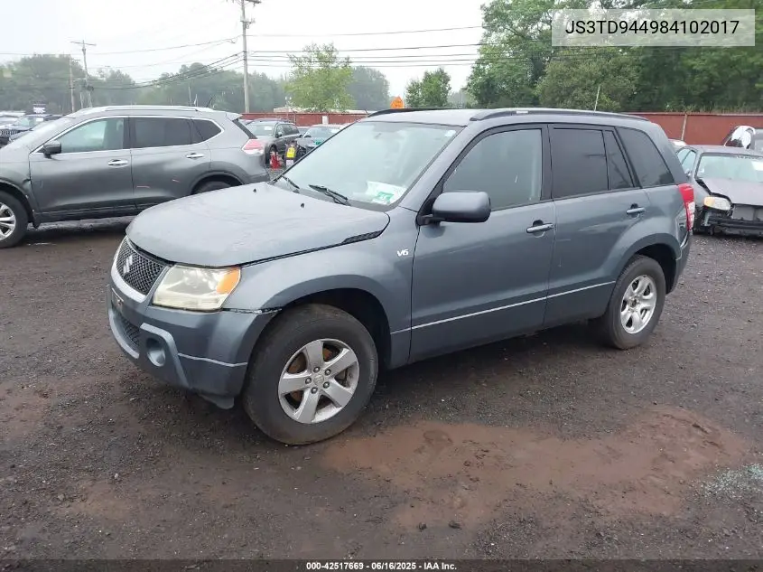 2008 Suzuki Grand Vitara Xsport VIN: JS3TD944984102017 Lot: 42517669