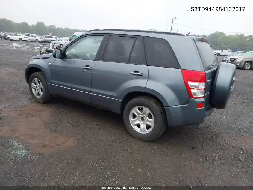 2008 Suzuki Grand Vitara Xsport VIN: JS3TD944984102017 Lot: 42517669
