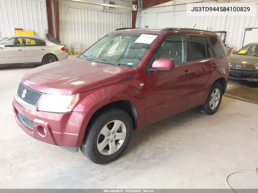 2008 Suzuki Grand Vitara Xsport VIN: JS3TD944584100829 Lot: 42608870