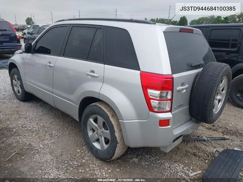 2008 Suzuki Grand Vitara Xsport VIN: JS3TD944684100385 Lot: 42774607