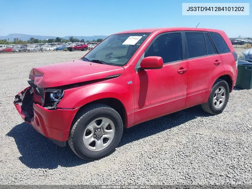 2008 Suzuki Grand Vitara VIN: JS3TD941284101202 Lot: 42779164