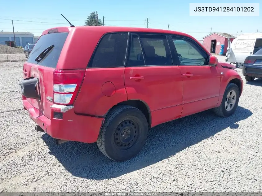 2008 Suzuki Grand Vitara VIN: JS3TD941284101202 Lot: 42779164