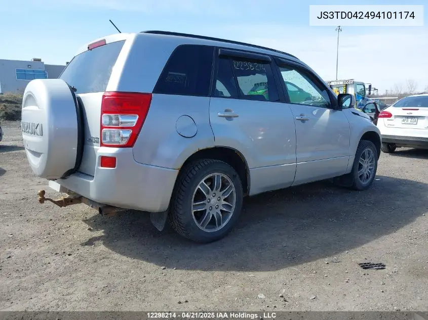 2009 Suzuki Grand Vitara VIN: JS3TD042494101174 Lot: 12298214