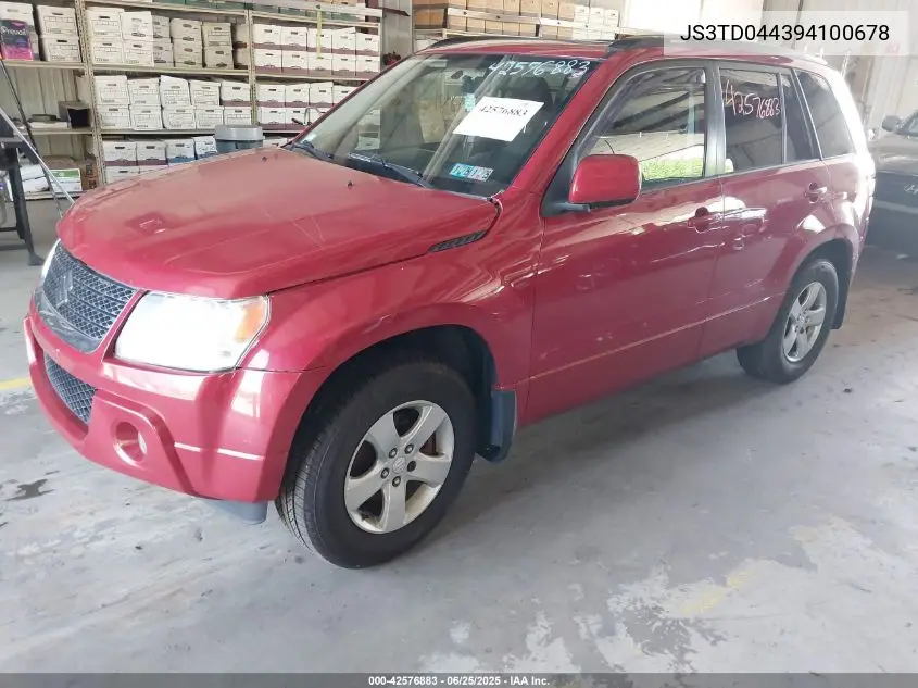 2009 Suzuki Grand Vitara Xsport VIN: JS3TD044394100678 Lot: 42576883