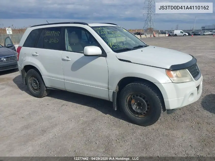 2010 Suzuki Grand Vitara VIN: JS3TD0D41A4110162 Lot: 12277442