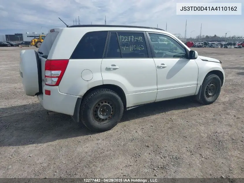 2010 Suzuki Grand Vitara VIN: JS3TD0D41A4110162 Lot: 12277442
