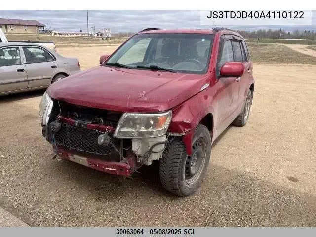 2010 Suzuki Grand Vitara Xsport VIN: JS3TD0D40A4110122 Lot: 30063064