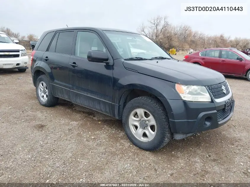 2010 Suzuki Grand Vitara Premium VIN: JS3TD0D20A4110443 Lot: 41870481