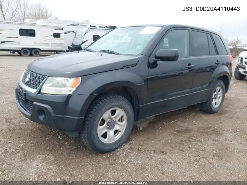 2010 Suzuki Grand Vitara Premium VIN: JS3TD0D20A4110443 Lot: 41870481