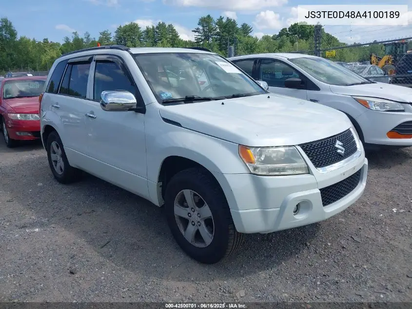 2010 Suzuki Grand Vitara Xsport VIN: JS3TE0D48A4100189 Lot: 42500701