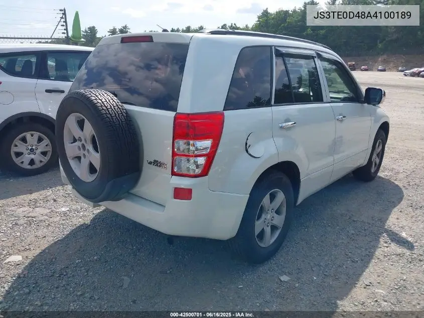 2010 Suzuki Grand Vitara Xsport VIN: JS3TE0D48A4100189 Lot: 42500701