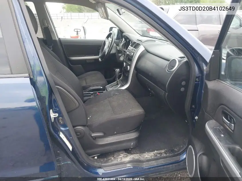 2011 Suzuki Grand Vitara Premium/Premium W/Alloy Wheels VIN: JS3TD0D20B4102649 Lot: 42031484
