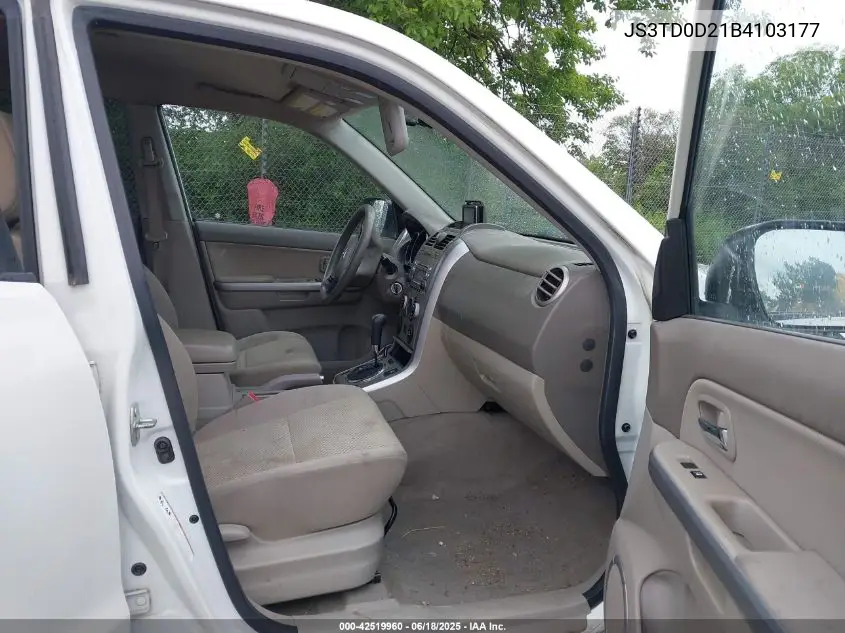 2011 Suzuki Grand Vitara VIN: JS3TD0D21B4103177 Lot: 42519960