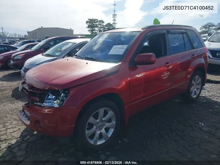 2012 Suzuki Grand Vitara Limited VIN: JS3TE0D71C4100452 Lot: 41576806