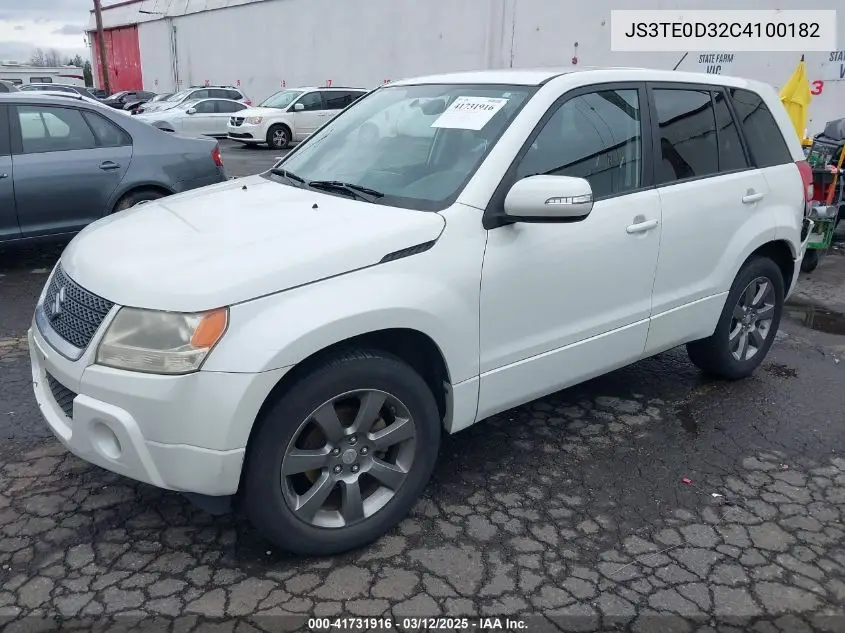 2012 Suzuki Grand Vitara Ultimate Adventure VIN: JS3TE0D32C4100182 Lot: 41731916