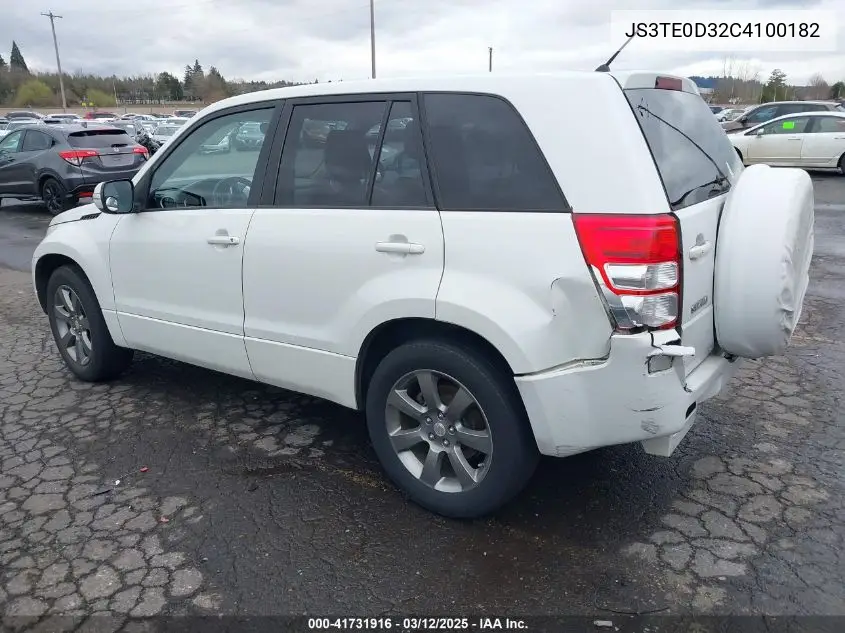 2012 Suzuki Grand Vitara Ultimate Adventure VIN: JS3TE0D32C4100182 Lot: 41731916
