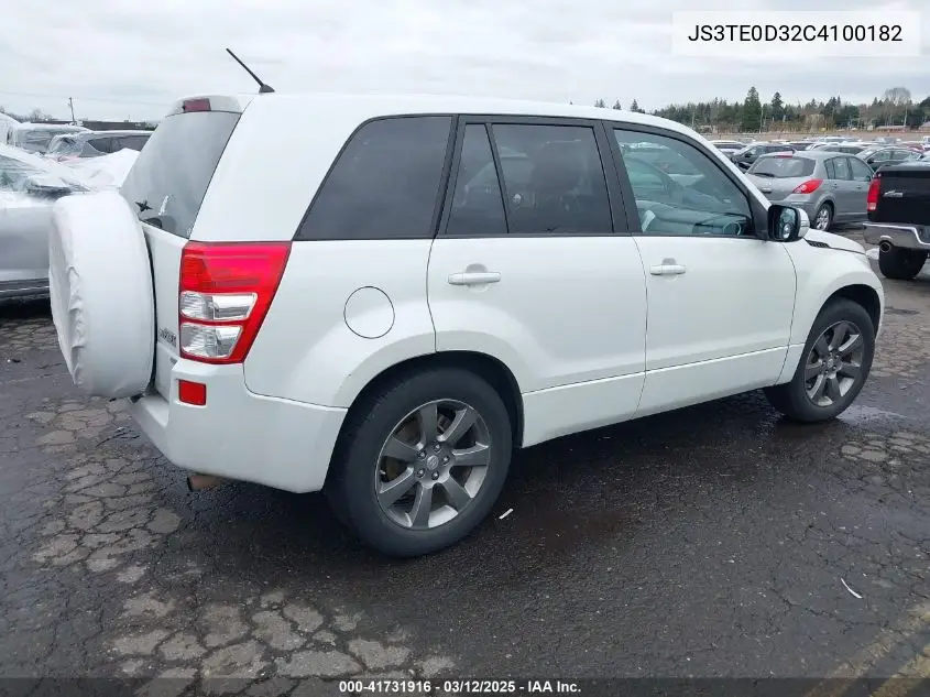2012 Suzuki Grand Vitara Ultimate Adventure VIN: JS3TE0D32C4100182 Lot: 41731916