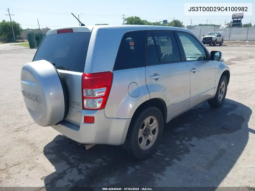 2012 Suzuki Grand Vitara Premium VIN: JS3TD0D29C4100982 Lot: 42645440