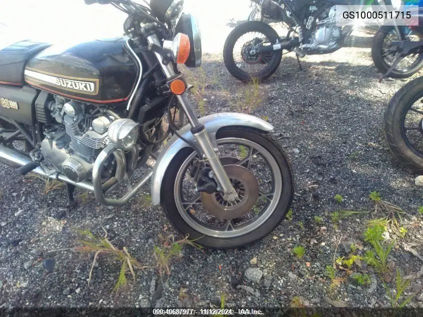 1978 Suzuki Gs1100 VIN: GS1000511715 Lot: 40687977