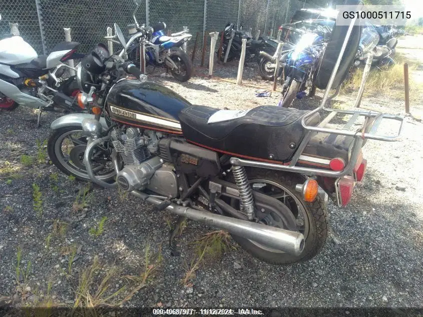 1978 Suzuki Gs1100 VIN: GS1000511715 Lot: 40687977