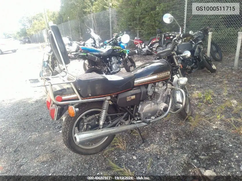 1978 Suzuki Gs1100 VIN: GS1000511715 Lot: 40687977