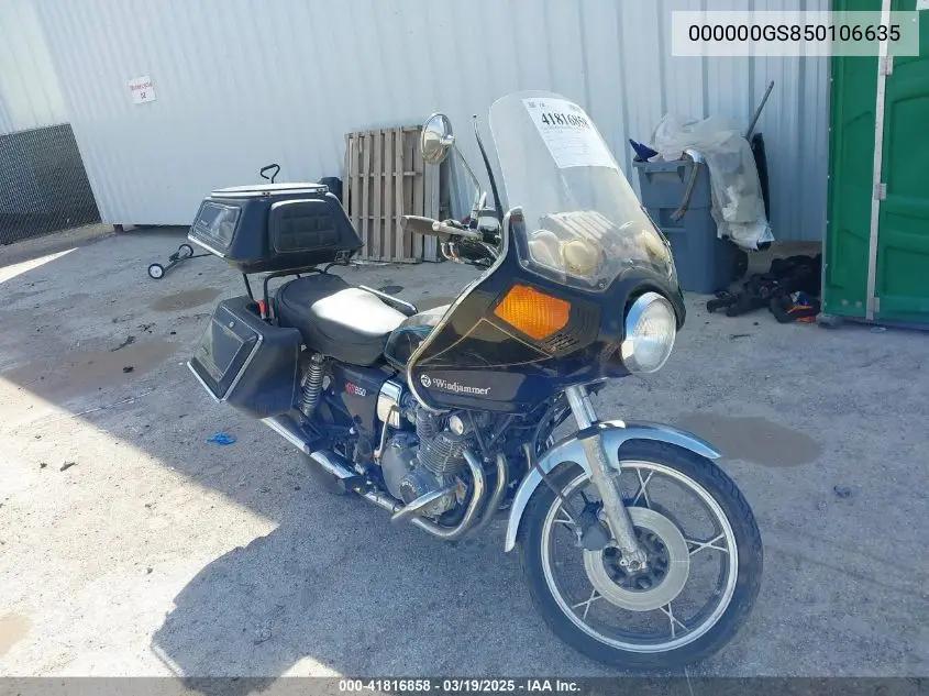 1979 Suzuki Gs850 VIN: 000000GS850106635 Lot: 41816858