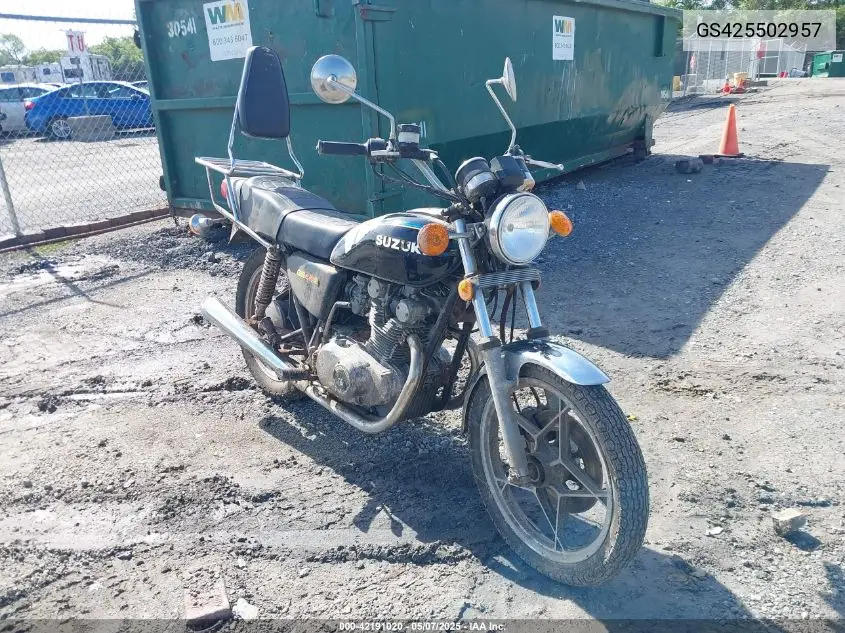 1979 Suzuki Gs450 VIN: GS425502957 Lot: 42191020