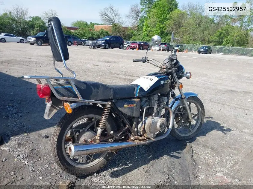 1979 Suzuki Gs450 VIN: GS425502957 Lot: 42191020