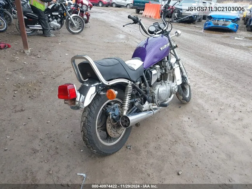 1982 Suzuki Gs850 Gl VIN: JS1GS71L3C2103006 Lot: 40974422