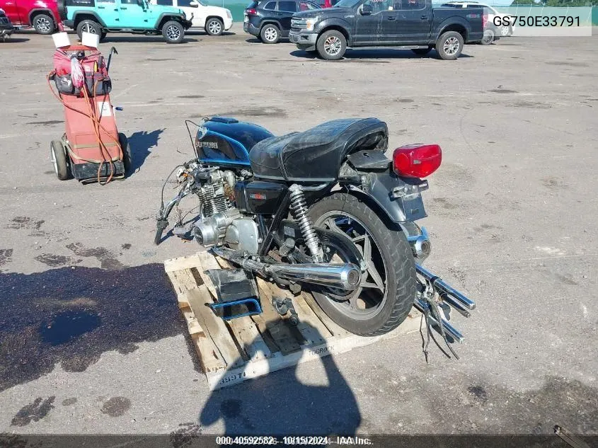1983 Suzuki Gs750 VIN: GS750E33791 Lot: 40592582