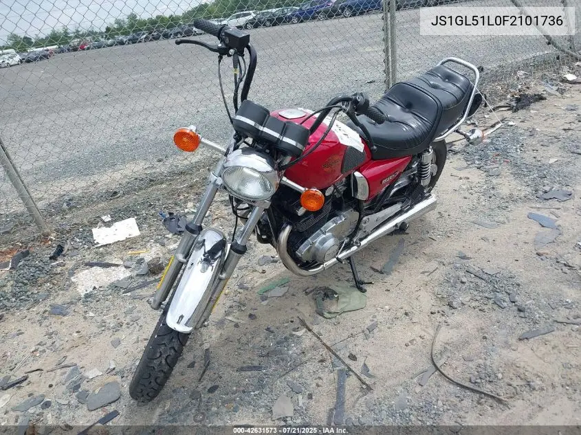 1985 Suzuki Gs450 L VIN: JS1GL51L0F2101736 Lot: 42631573