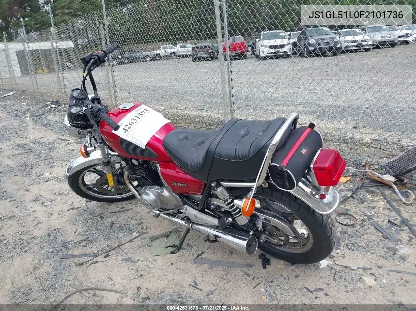 1985 Suzuki Gs450 L VIN: JS1GL51L0F2101736 Lot: 42631573