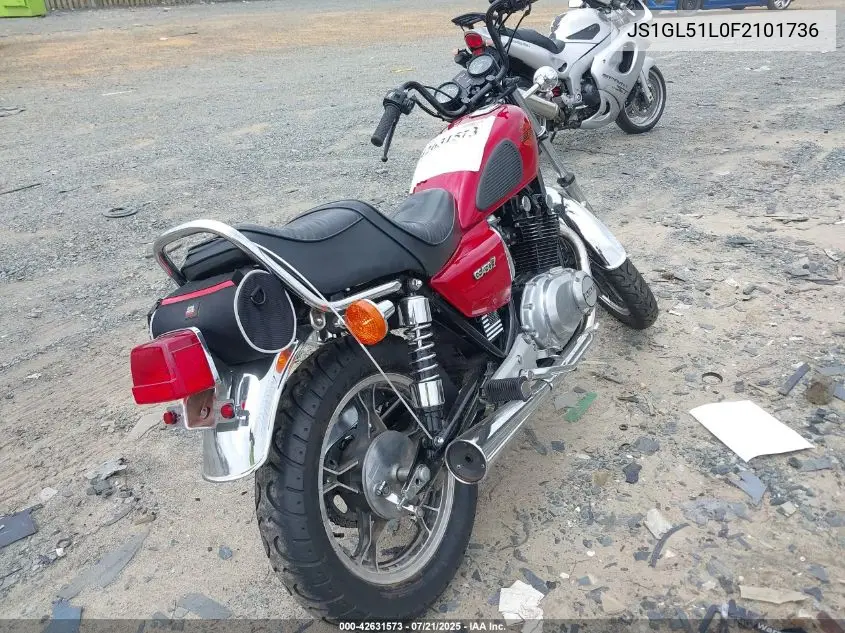 1985 Suzuki Gs450 L VIN: JS1GL51L0F2101736 Lot: 42631573