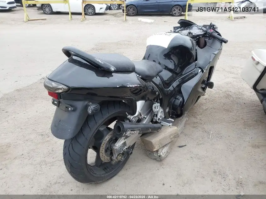 2004 Suzuki Gsx1300 R VIN: JS1GW71A542103741 Lot: 42110762