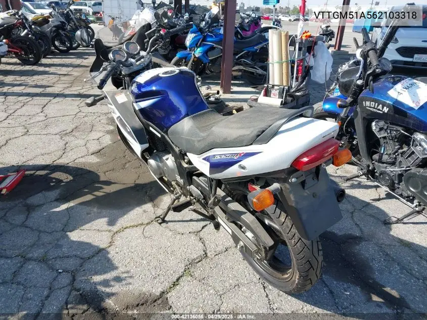 2006 Suzuki Gs500 Fk VIN: VTTGM51A562103318 Lot: 42136056