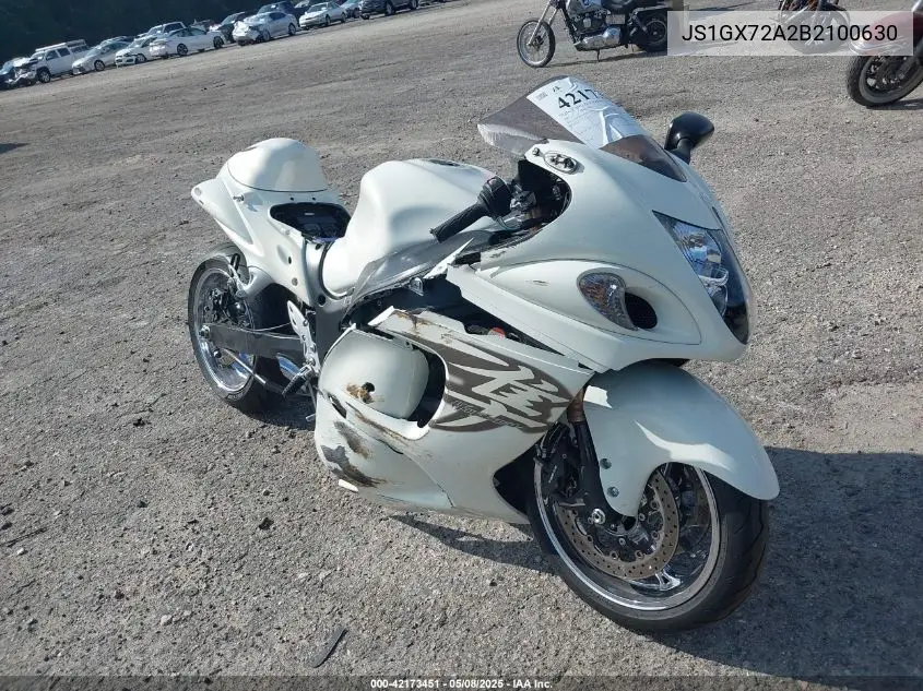 2011 Suzuki Gsx1300 R VIN: JS1GX72A2B2100630 Lot: 42173451