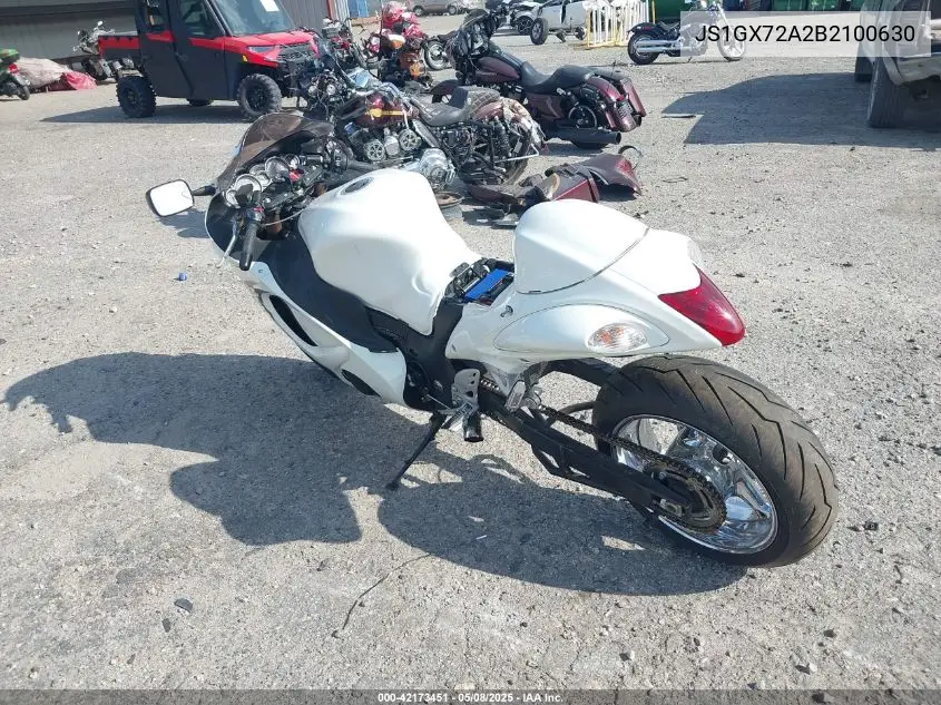 2011 Suzuki Gsx1300 R VIN: JS1GX72A2B2100630 Lot: 42173451