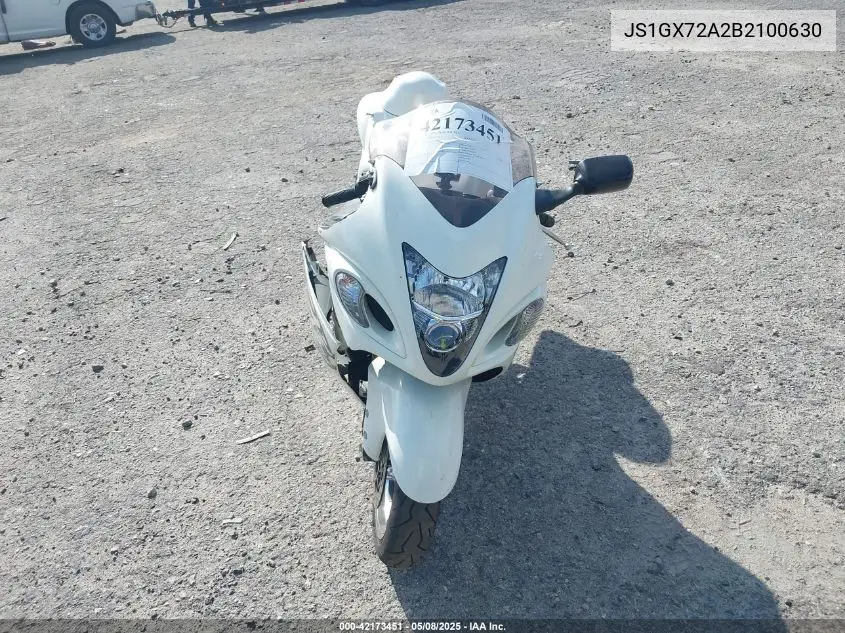 2011 Suzuki Gsx1300 R VIN: JS1GX72A2B2100630 Lot: 42173451