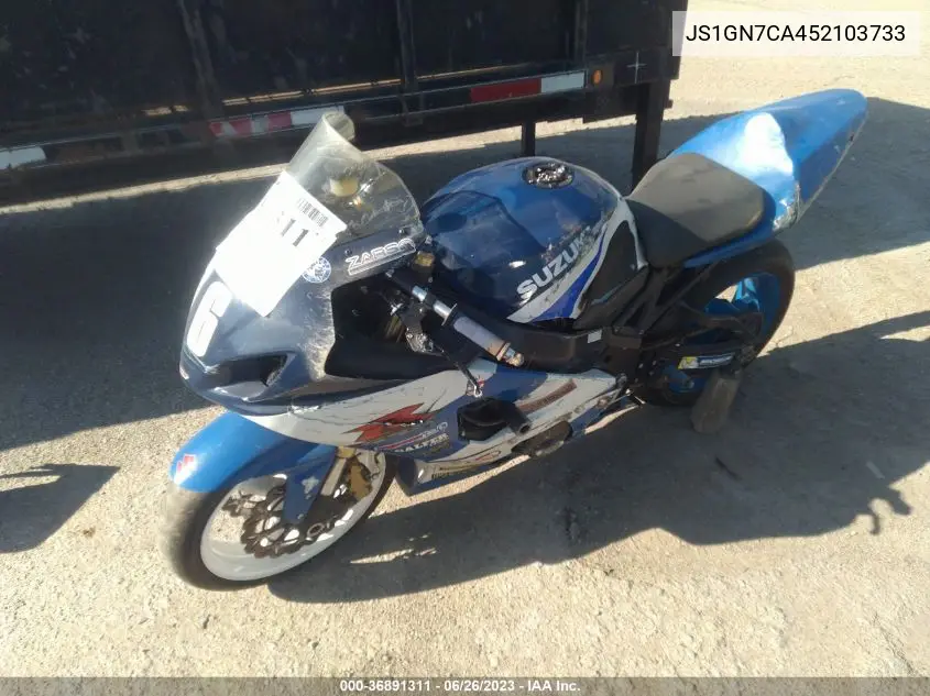 2005 Suzuki Gsx-R600 K VIN: JS1GN7CA452103733 Lot: 36891311