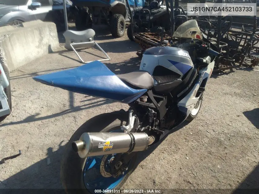 2005 Suzuki Gsx-R600 K VIN: JS1GN7CA452103733 Lot: 36891311