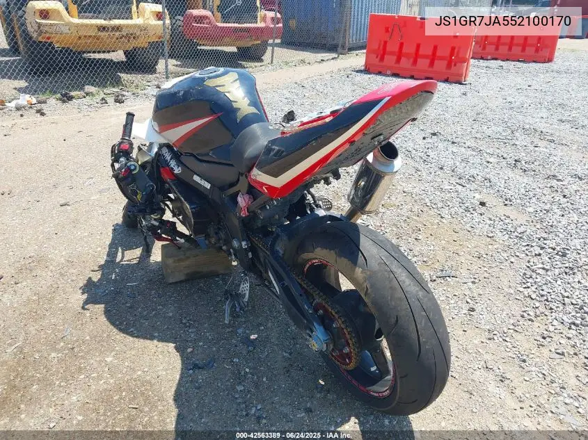 2005 Suzuki Gsx-R750 K VIN: JS1GR7JA552100170 Lot: 42563389